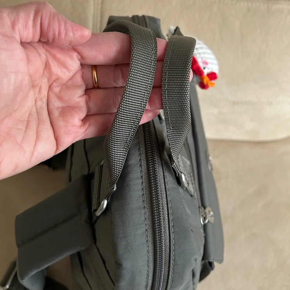 Baggallini Work Travel Backpack with Luggage Sleeve, Double Handles